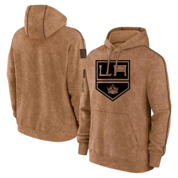 Los Angeles Kings Youth Brown 2023 Salute to Service Club Pullover Hoodie