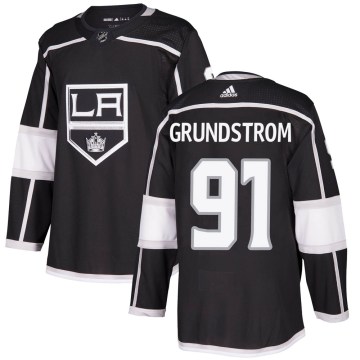 Adidas Los Angeles Kings Youth Carl Grundstrom Authentic Black Home NHL Jersey