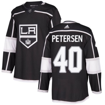 Adidas Los Angeles Kings Youth Cal Petersen Authentic Black Home NHL Jersey