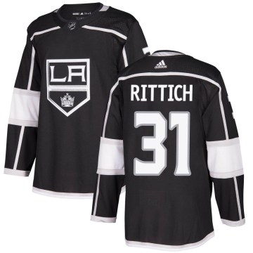 Adidas Los Angeles Kings Youth David Rittich Authentic Black Home NHL Jersey