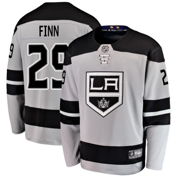 Fanatics Branded Los Angeles Kings Youth Steven Finn Breakaway Gray Alternate NHL Jersey