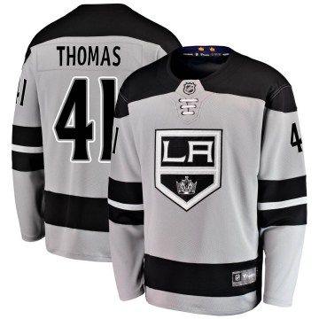 Fanatics Branded Los Angeles Kings Youth Akil Thomas Breakaway Gray Alternate NHL Jersey