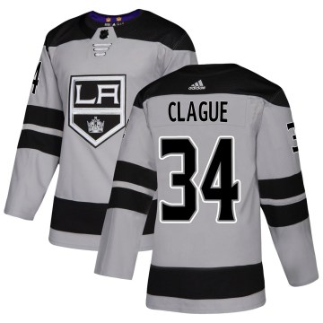 Adidas Los Angeles Kings Youth Kale Clague Authentic Gray Alternate NHL Jersey
