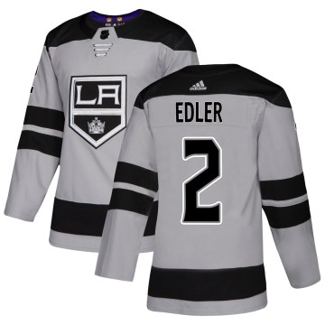 Adidas Los Angeles Kings Youth Alexander Edler Authentic Gray Alternate NHL Jersey