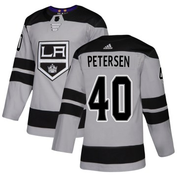 Adidas Los Angeles Kings Youth Cal Petersen Authentic Gray Alternate NHL Jersey
