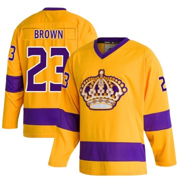 Adidas Los Angeles Kings Youth Dustin Brown Authentic Gold Classics NHL Jersey