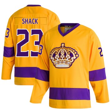 Adidas Los Angeles Kings Youth Eddie Shack Authentic Gold Classics NHL Jersey