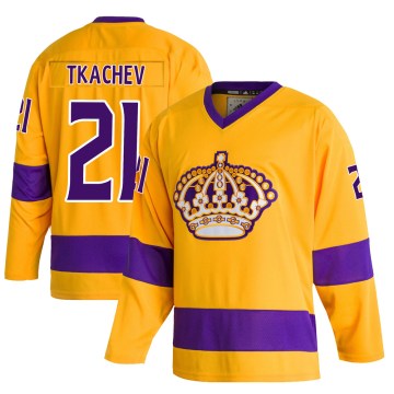 Adidas Los Angeles Kings Youth Vladimir Tkachev Authentic Gold Classics NHL Jersey
