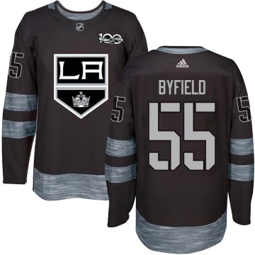 Los Angeles Kings Men's Quinton Byfield Authentic Black 1917-2017 100th Anniversary NHL Jersey