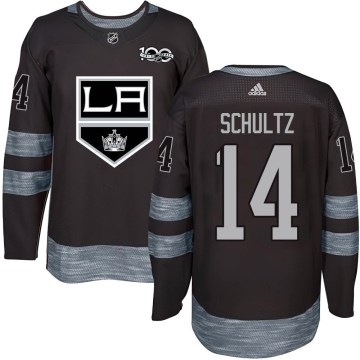 Los Angeles Kings Men's Dave Schultz Authentic Black 1917-2017 100th Anniversary NHL Jersey