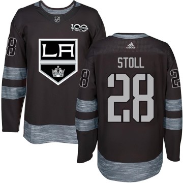 Los Angeles Kings Men's Jarret Stoll Authentic Black 1917-2017 100th Anniversary NHL Jersey