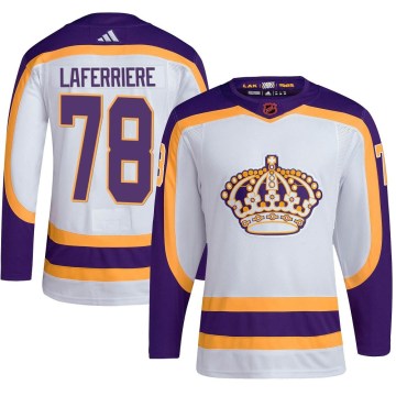 Adidas Los Angeles Kings Youth Alex Laferriere Authentic White Reverse Retro 2.0 NHL Jersey