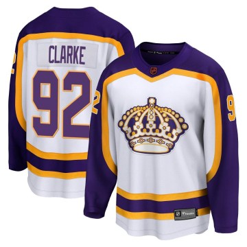 Fanatics Branded Los Angeles Kings Youth Brandt Clarke Breakaway White Special Edition 2.0 NHL Jersey