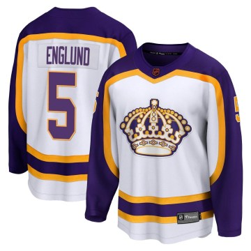 Fanatics Branded Los Angeles Kings Youth Andreas Englund Breakaway White Special Edition 2.0 NHL Jersey