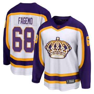Fanatics Branded Los Angeles Kings Youth Samuel Fagemo Breakaway White Special Edition 2.0 NHL Jersey