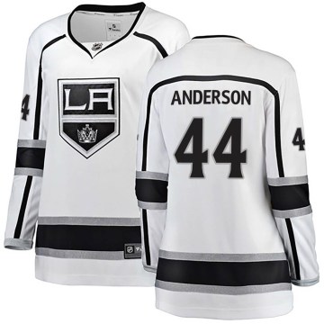 Fanatics Branded Los Angeles Kings Women's Mikey Anderson Breakaway White ized Away NHL Jersey