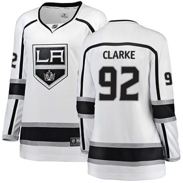 Fanatics Branded Los Angeles Kings Women's Brandt Clarke Breakaway White Away NHL Jersey
