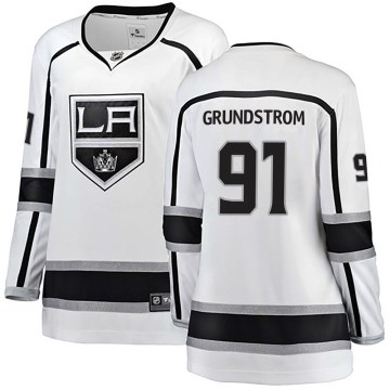 Fanatics Branded Los Angeles Kings Women's Carl Grundstrom Breakaway White Away NHL Jersey