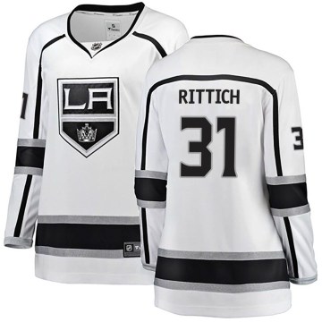 Fanatics Branded Los Angeles Kings Women's David Rittich Breakaway White Away NHL Jersey