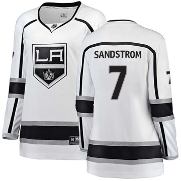Fanatics Branded Los Angeles Kings Women's Tomas Sandstrom Breakaway White Away NHL Jersey