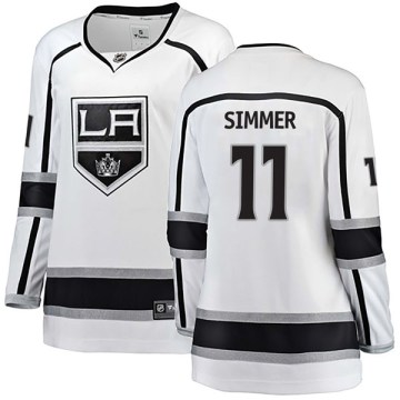 Fanatics Branded Los Angeles Kings Women's Charlie Simmer Breakaway White Away NHL Jersey