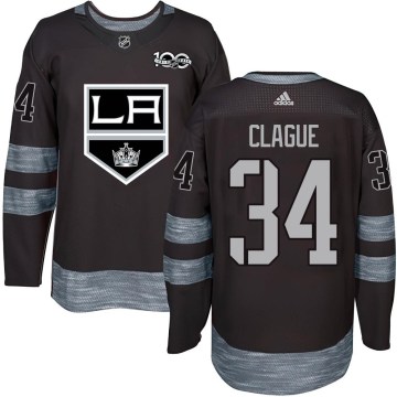 Los Angeles Kings Youth Kale Clague Authentic Black 1917-2017 100th Anniversary NHL Jersey