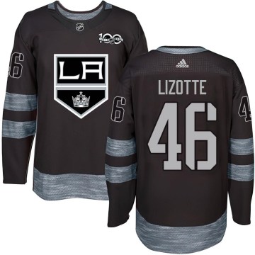Los Angeles Kings Youth Blake Lizotte Authentic Black 1917-2017 100th Anniversary NHL Jersey