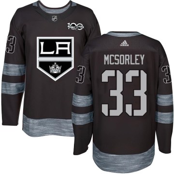 Los Angeles Kings Youth Marty Mcsorley Authentic Black 1917-2017 100th Anniversary NHL Jersey