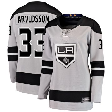 Fanatics Branded Los Angeles Kings Women's Viktor Arvidsson Breakaway Gray Alternate NHL Jersey