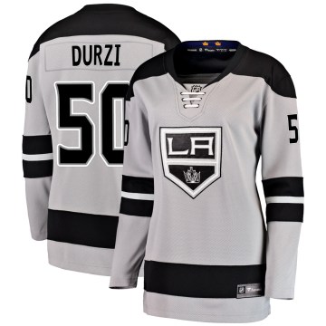 Fanatics Branded Los Angeles Kings Women's Sean Durzi Breakaway Gray Alternate NHL Jersey