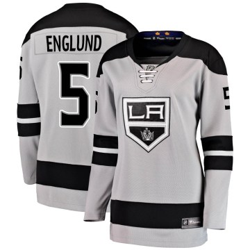 Fanatics Branded Los Angeles Kings Women's Andreas Englund Breakaway Gray Alternate NHL Jersey