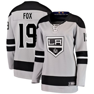 Fanatics Branded Los Angeles Kings Women's Jim Fox Breakaway Gray Alternate NHL Jersey