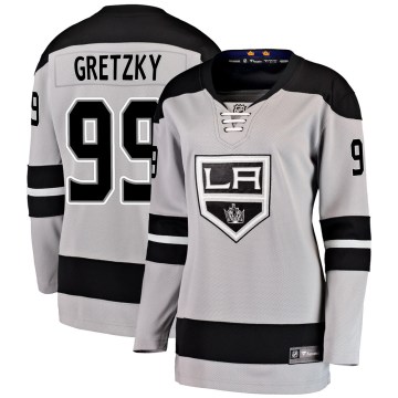 Fanatics Branded Los Angeles Kings Women's Wayne Gretzky Breakaway Gray Alternate NHL Jersey