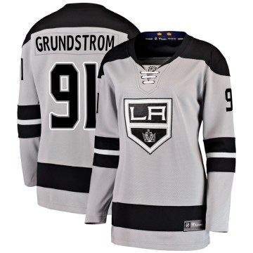 Fanatics Branded Los Angeles Kings Women's Carl Grundstrom Breakaway Gray Alternate NHL Jersey