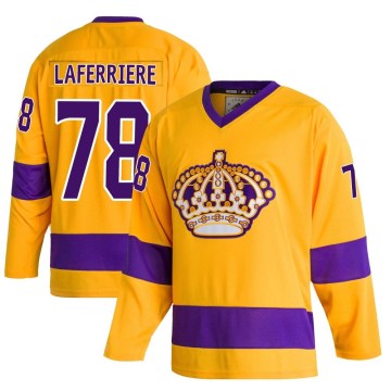 Adidas Los Angeles Kings Men's Alex Laferriere Authentic Gold Classics NHL Jersey