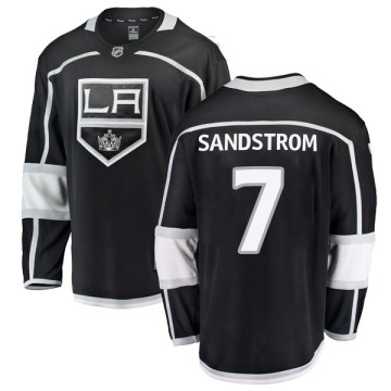 Fanatics Branded Los Angeles Kings Men's Tomas Sandstrom Breakaway Black Home NHL Jersey