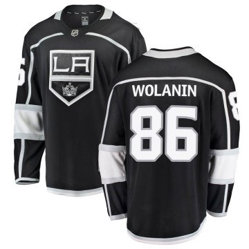 Fanatics Branded Los Angeles Kings Men's Christian Wolanin Breakaway Black Home NHL Jersey