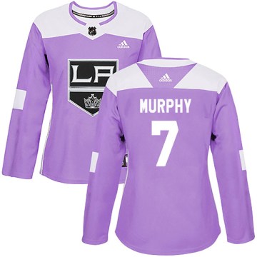 Adidas Los Angeles Kings Women's Mike Murphy Authentic Purple Fights Cancer Practice NHL Jersey