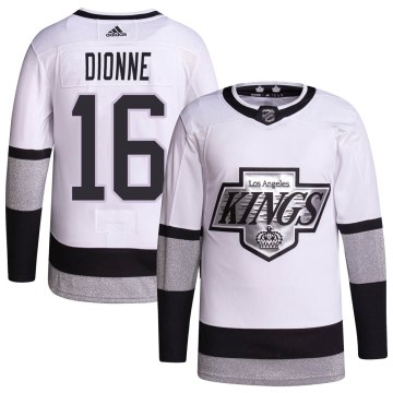 Adidas Los Angeles Kings Men's Marcel Dionne Authentic White 2021/22 Alternate Primegreen Pro Player NHL Jersey