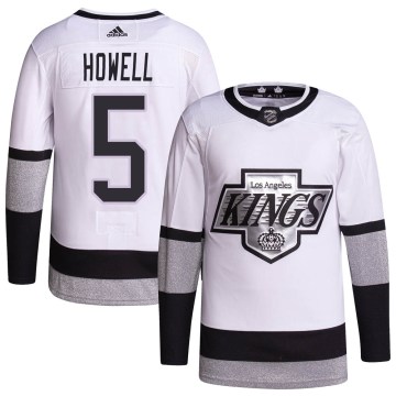 Adidas Los Angeles Kings Men's Harry Howell Authentic White 2021/22 Alternate Primegreen Pro Player NHL Jersey