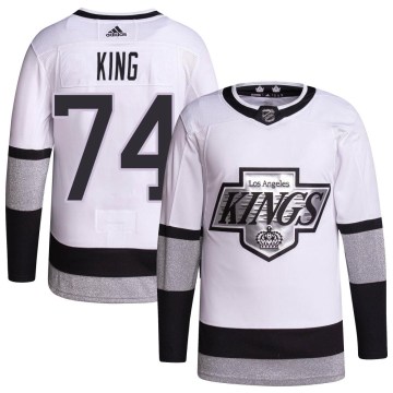 Adidas Los Angeles Kings Men's Dwight King Authentic White 2021/22 Alternate Primegreen Pro Player NHL Jersey
