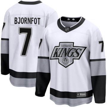 Fanatics Branded Los Angeles Kings Men's Tobias Bjornfot Premier White Breakaway Alternate NHL Jersey