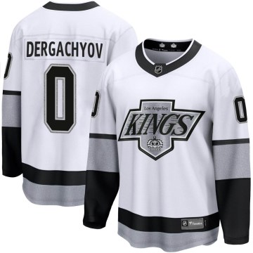 Fanatics Branded Los Angeles Kings Men's Alexander Dergachyov Premier White Breakaway Alternate NHL Jersey