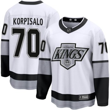 Fanatics Branded Los Angeles Kings Men's Joonas Korpisalo Premier White Breakaway Alternate NHL Jersey