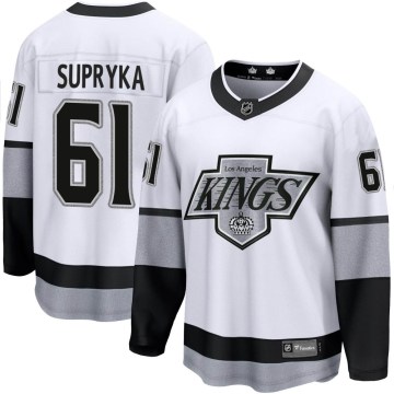 Fanatics Branded Los Angeles Kings Men's Cameron Supryka Premier White Breakaway Alternate NHL Jersey