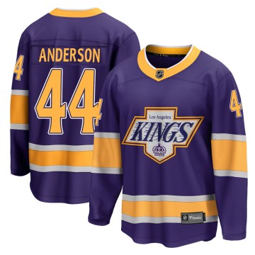Fanatics Branded Los Angeles Kings Youth Mikey Anderson Breakaway Purple 2020/21 Special Edition NHL Jersey
