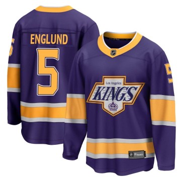 Fanatics Branded Los Angeles Kings Youth Andreas Englund Breakaway Purple 2020/21 Special Edition NHL Jersey