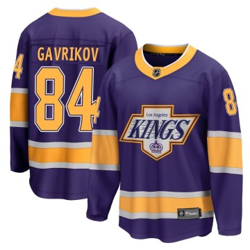 Fanatics Branded Los Angeles Kings Youth Vladislav Gavrikov Breakaway Purple 2020/21 Special Edition NHL Jersey