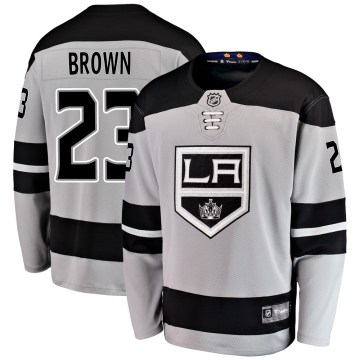 Fanatics Branded Los Angeles Kings Men's Dustin Brown Breakaway Brown Gray Alternate NHL Jersey