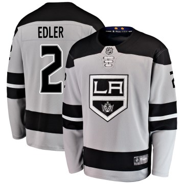 Fanatics Branded Los Angeles Kings Men's Alexander Edler Breakaway Gray Alternate NHL Jersey